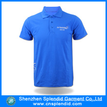 Shenzhen Wholesale Men Promotional Blue Cotton Polo Shirt